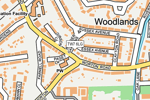 TW7 6LG map - OS OpenMap – Local (Ordnance Survey)