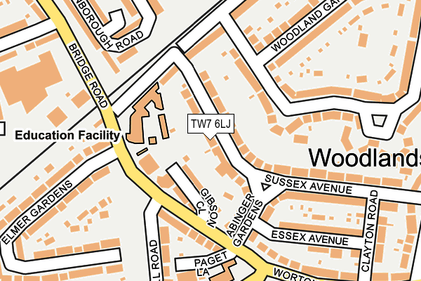 TW7 6LJ map - OS OpenMap – Local (Ordnance Survey)