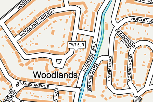 TW7 6LR map - OS OpenMap – Local (Ordnance Survey)