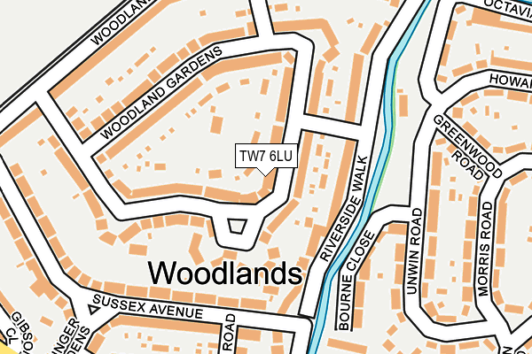 TW7 6LU map - OS OpenMap – Local (Ordnance Survey)