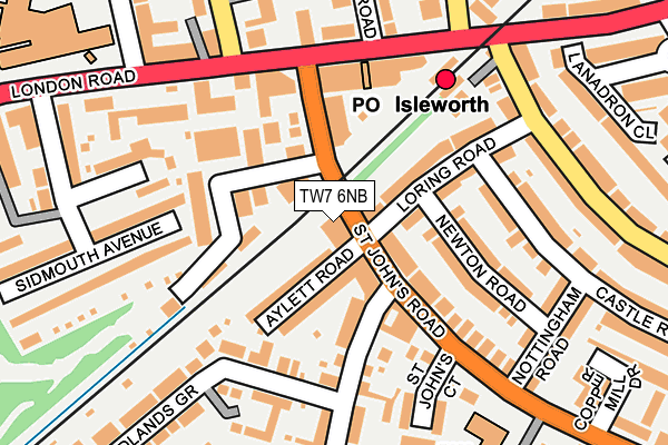 TW7 6NB map - OS OpenMap – Local (Ordnance Survey)