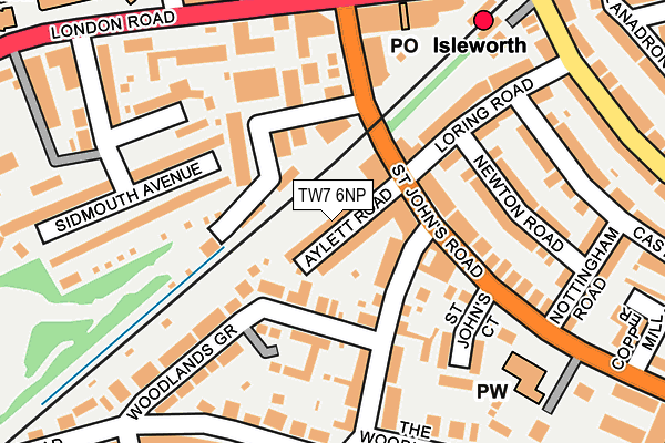TW7 6NP map - OS OpenMap – Local (Ordnance Survey)