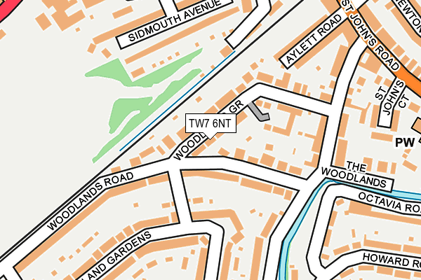 TW7 6NT map - OS OpenMap – Local (Ordnance Survey)