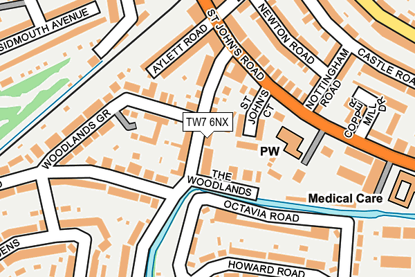 TW7 6NX map - OS OpenMap – Local (Ordnance Survey)