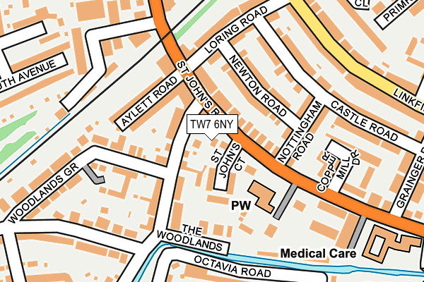TW7 6NY map - OS OpenMap – Local (Ordnance Survey)