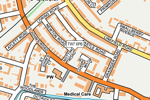 TW7 6PB map - OS OpenMap – Local (Ordnance Survey)