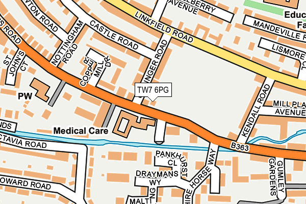 TW7 6PG map - OS OpenMap – Local (Ordnance Survey)