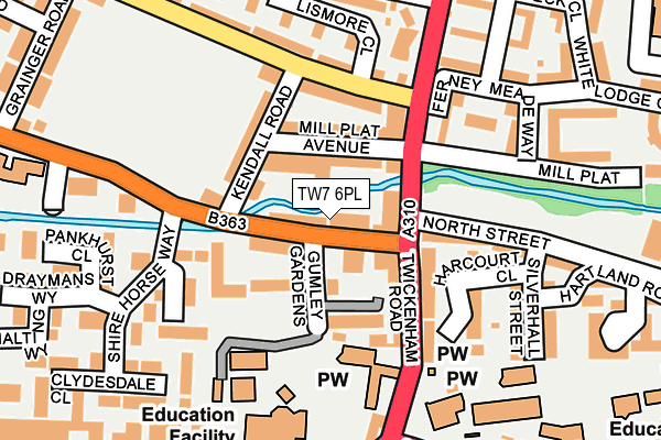 TW7 6PL map - OS OpenMap – Local (Ordnance Survey)