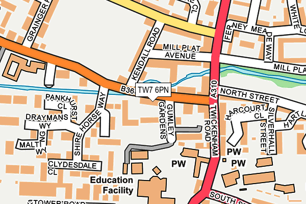 TW7 6PN map - OS OpenMap – Local (Ordnance Survey)