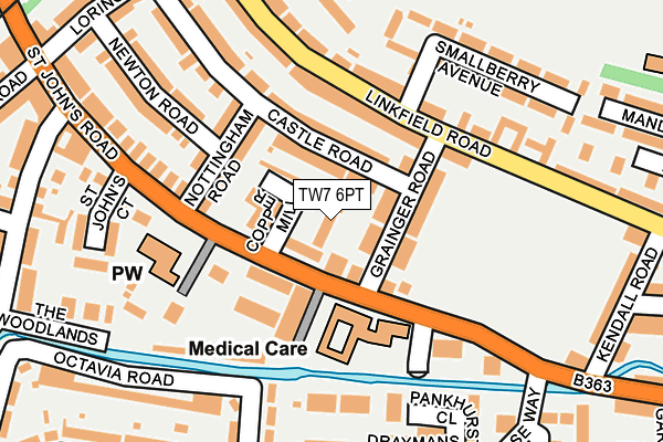 TW7 6PT map - OS OpenMap – Local (Ordnance Survey)