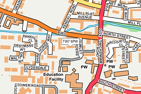 TW7 6PW map - OS OpenMap – Local (Ordnance Survey)
