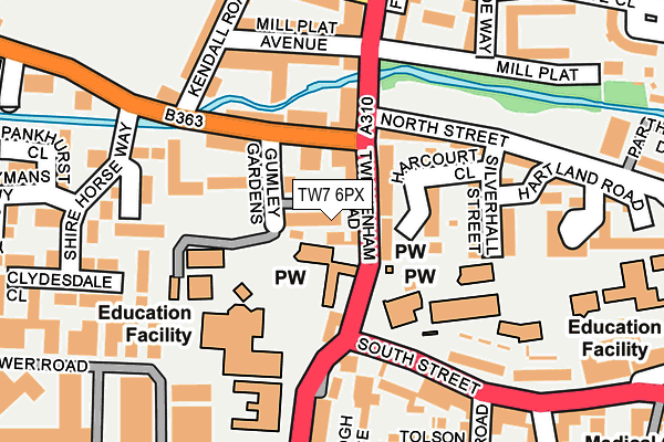 TW7 6PX map - OS OpenMap – Local (Ordnance Survey)