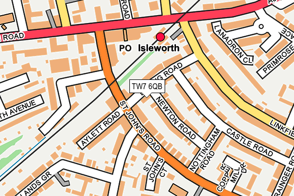 TW7 6QB map - OS OpenMap – Local (Ordnance Survey)