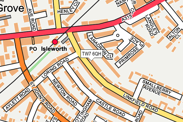 TW7 6QH map - OS OpenMap – Local (Ordnance Survey)