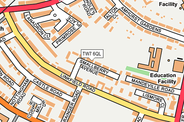TW7 6QL map - OS OpenMap – Local (Ordnance Survey)