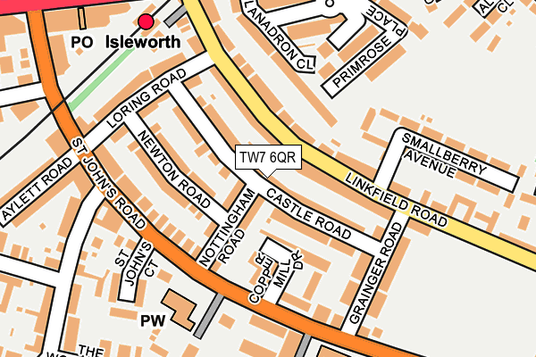 TW7 6QR map - OS OpenMap – Local (Ordnance Survey)