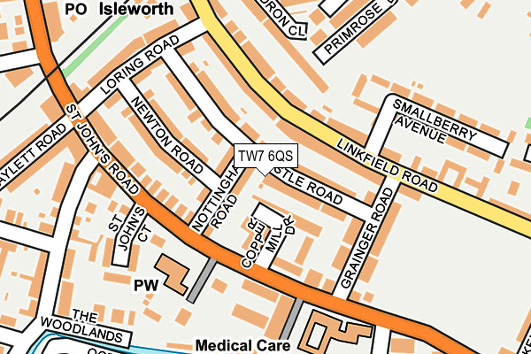 TW7 6QS map - OS OpenMap – Local (Ordnance Survey)