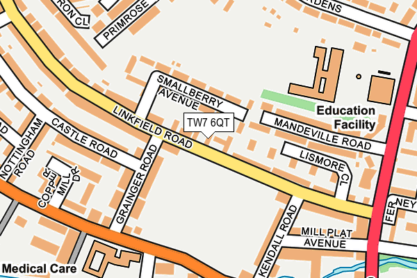 TW7 6QT map - OS OpenMap – Local (Ordnance Survey)