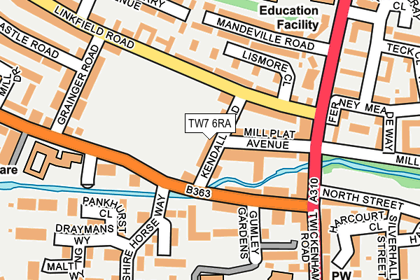 TW7 6RA map - OS OpenMap – Local (Ordnance Survey)