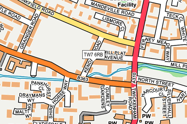 TW7 6RB map - OS OpenMap – Local (Ordnance Survey)