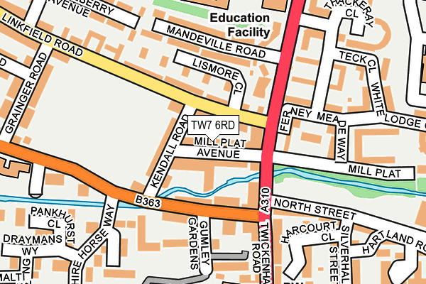 TW7 6RD map - OS OpenMap – Local (Ordnance Survey)