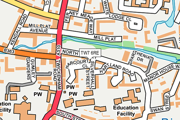 TW7 6RE map - OS OpenMap – Local (Ordnance Survey)