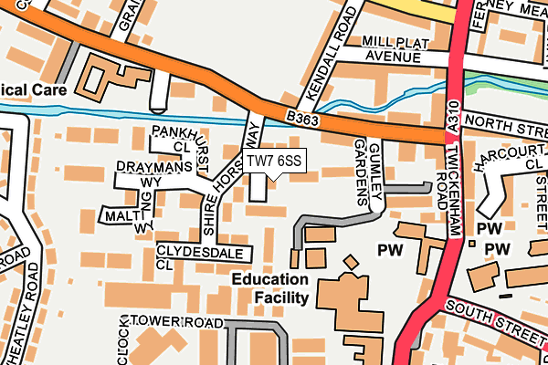 TW7 6SS map - OS OpenMap – Local (Ordnance Survey)