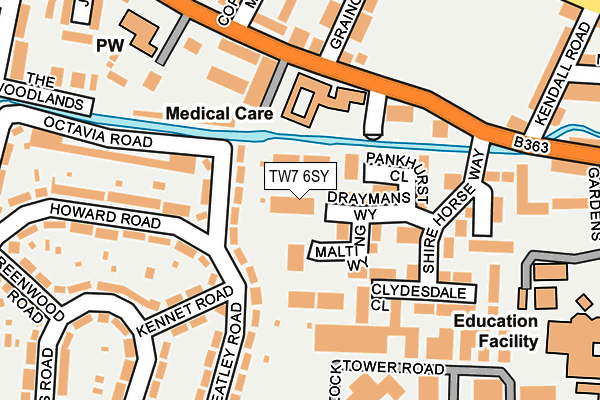 TW7 6SY map - OS OpenMap – Local (Ordnance Survey)