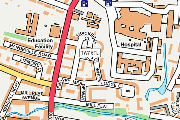 TW7 6TL map - OS OpenMap – Local (Ordnance Survey)