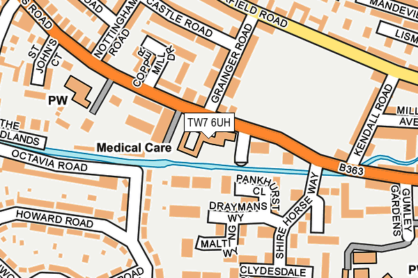 TW7 6UH map - OS OpenMap – Local (Ordnance Survey)