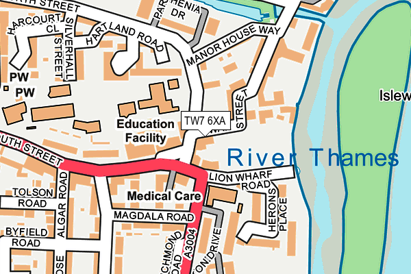 TW7 6XA map - OS OpenMap – Local (Ordnance Survey)