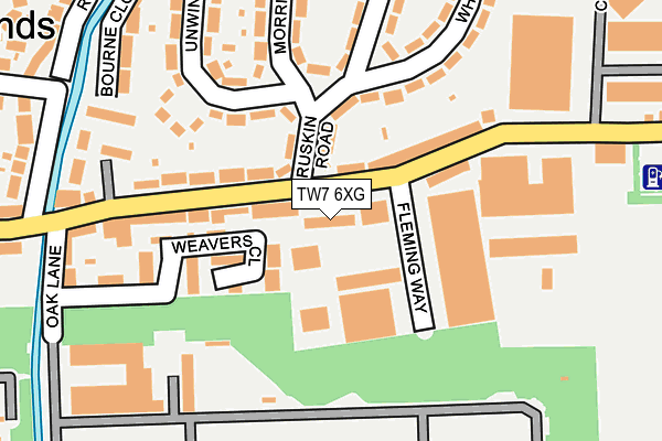 TW7 6XG map - OS OpenMap – Local (Ordnance Survey)