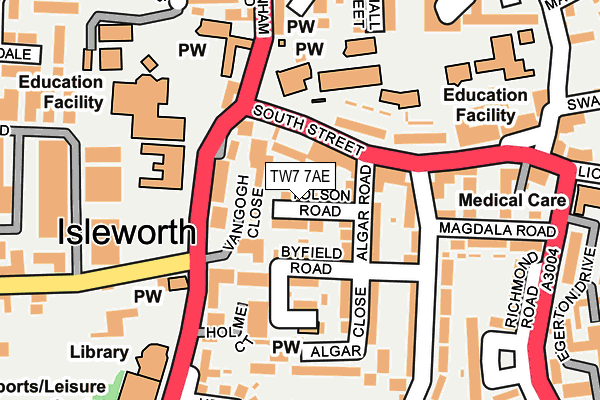 TW7 7AE map - OS OpenMap – Local (Ordnance Survey)
