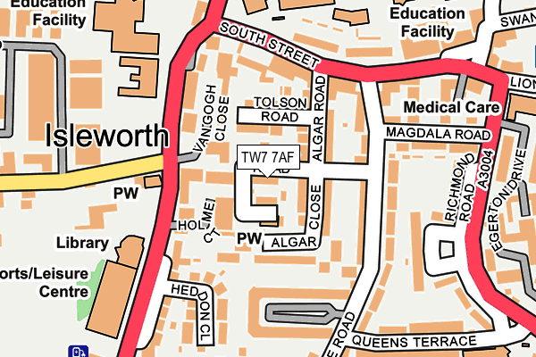 TW7 7AF map - OS OpenMap – Local (Ordnance Survey)