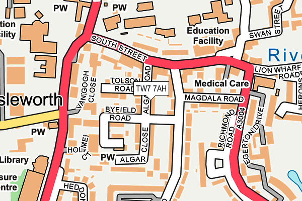 TW7 7AH map - OS OpenMap – Local (Ordnance Survey)