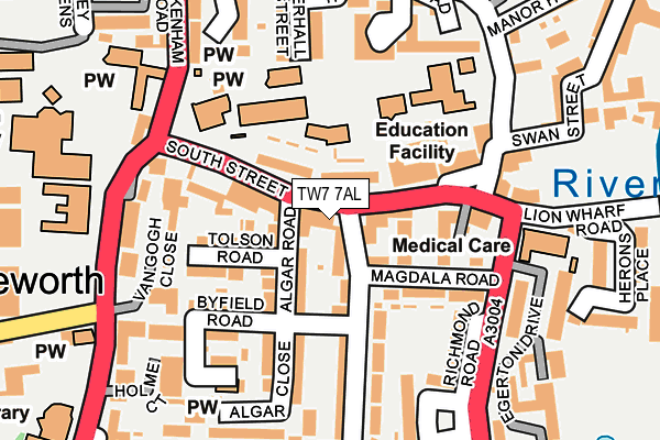 TW7 7AL map - OS OpenMap – Local (Ordnance Survey)