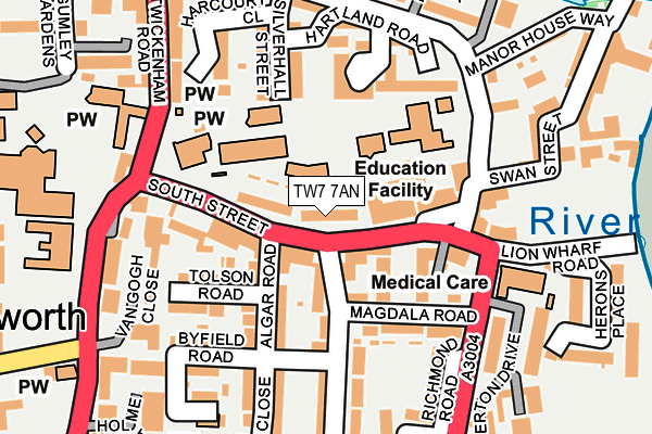 TW7 7AN map - OS OpenMap – Local (Ordnance Survey)