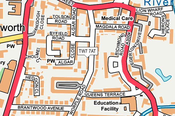 TW7 7AT map - OS OpenMap – Local (Ordnance Survey)