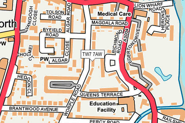 TW7 7AW map - OS OpenMap – Local (Ordnance Survey)