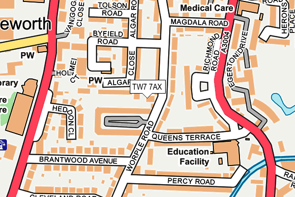 TW7 7AX map - OS OpenMap – Local (Ordnance Survey)