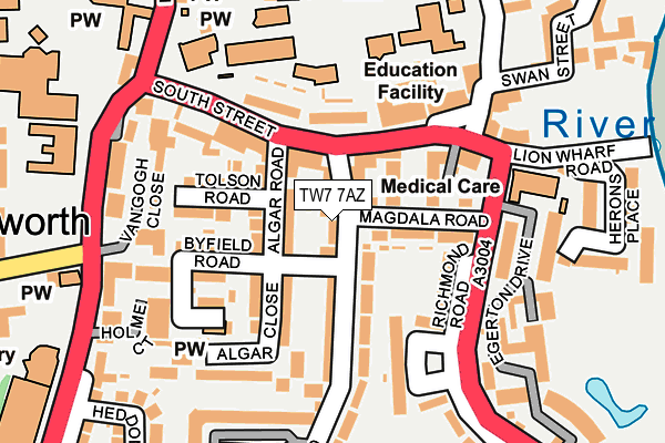 TW7 7AZ map - OS OpenMap – Local (Ordnance Survey)