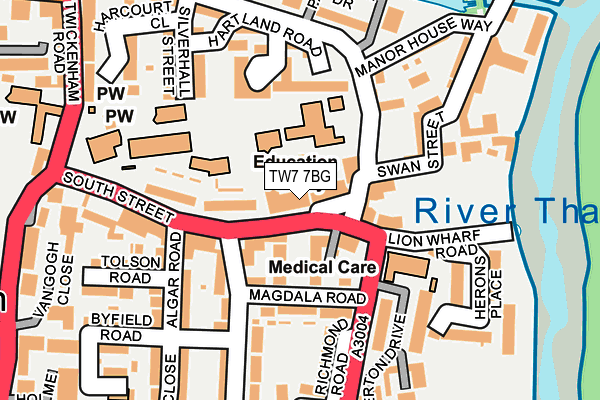 TW7 7BG map - OS OpenMap – Local (Ordnance Survey)