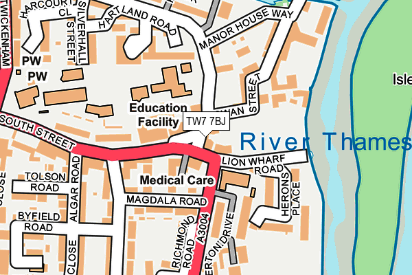 TW7 7BJ map - OS OpenMap – Local (Ordnance Survey)