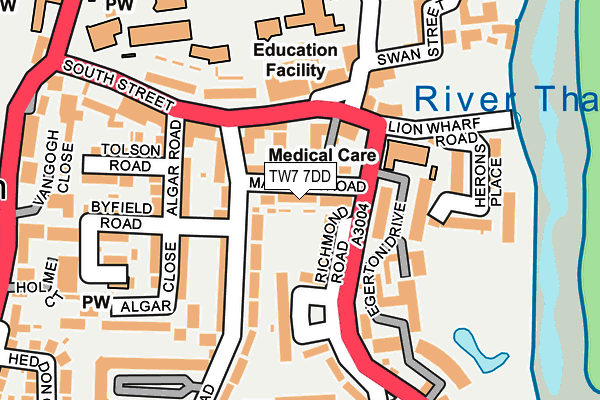 TW7 7DD map - OS OpenMap – Local (Ordnance Survey)