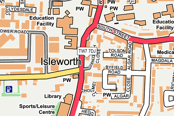 TW7 7DJ map - OS OpenMap – Local (Ordnance Survey)