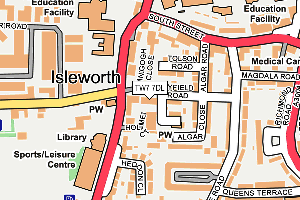 TW7 7DL map - OS OpenMap – Local (Ordnance Survey)