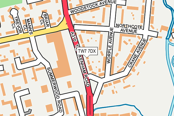 TW7 7DX map - OS OpenMap – Local (Ordnance Survey)