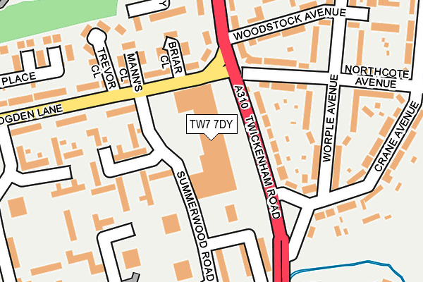 TW7 7DY map - OS OpenMap – Local (Ordnance Survey)