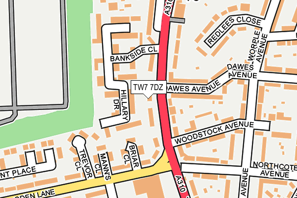 TW7 7DZ map - OS OpenMap – Local (Ordnance Survey)