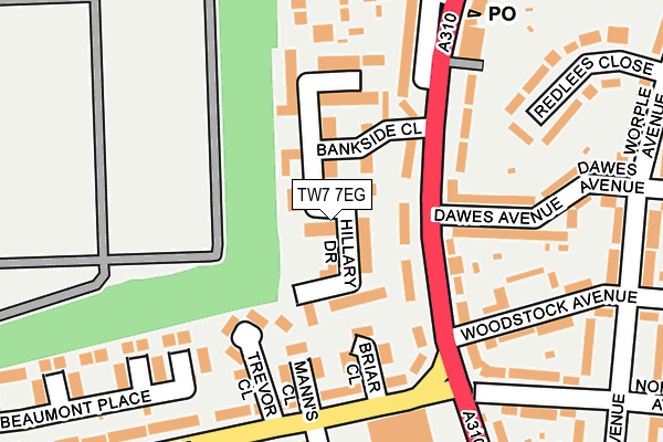 TW7 7EG map - OS OpenMap – Local (Ordnance Survey)